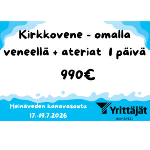 Kirkkovenesoutu-omalla veneellä ja ateriat 1 päivä