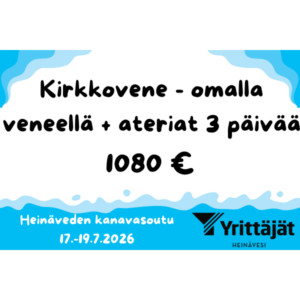 kirkkovene kanavasoutu 3 päivää