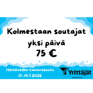 Kolmestaan soutajat yksi päivä.