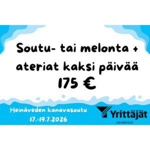 Soutu- tai melonta + ateriat kaksi päivää