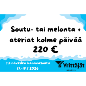 Soutu- tai melonta + ateriat kolme päivää